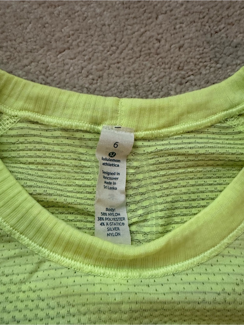 EUC - Lululemon - Swiftly Tech long sleeve shirt - fun neon pale yellow-green - Picture 4 of 7